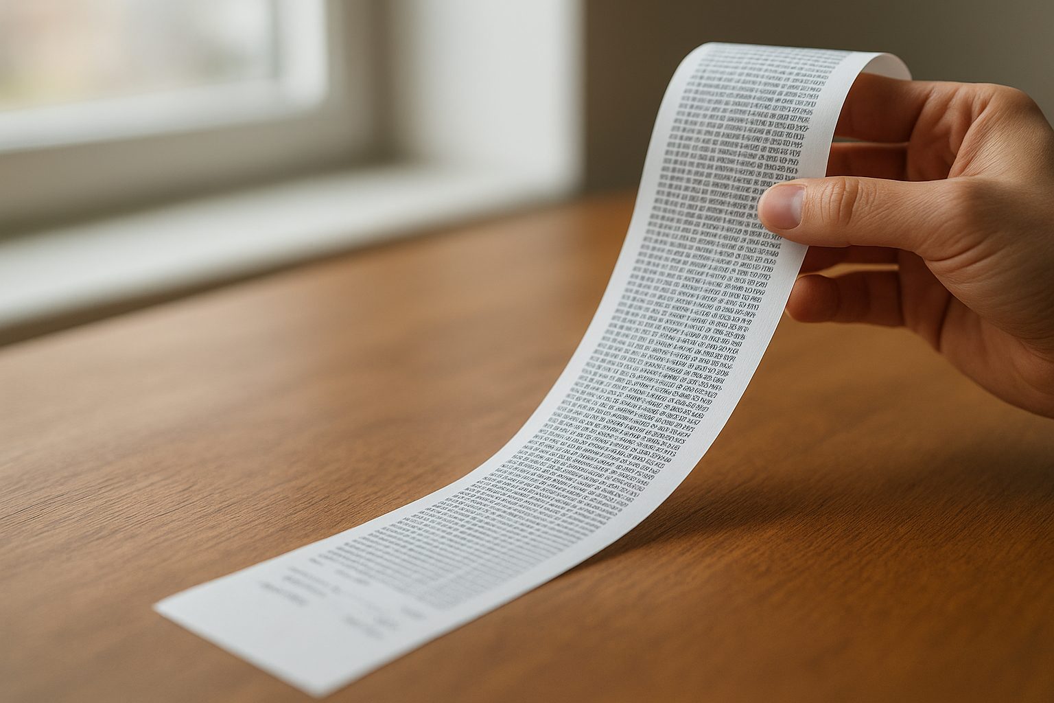 An illustrated receipt with different-sized bars for interface and model costs