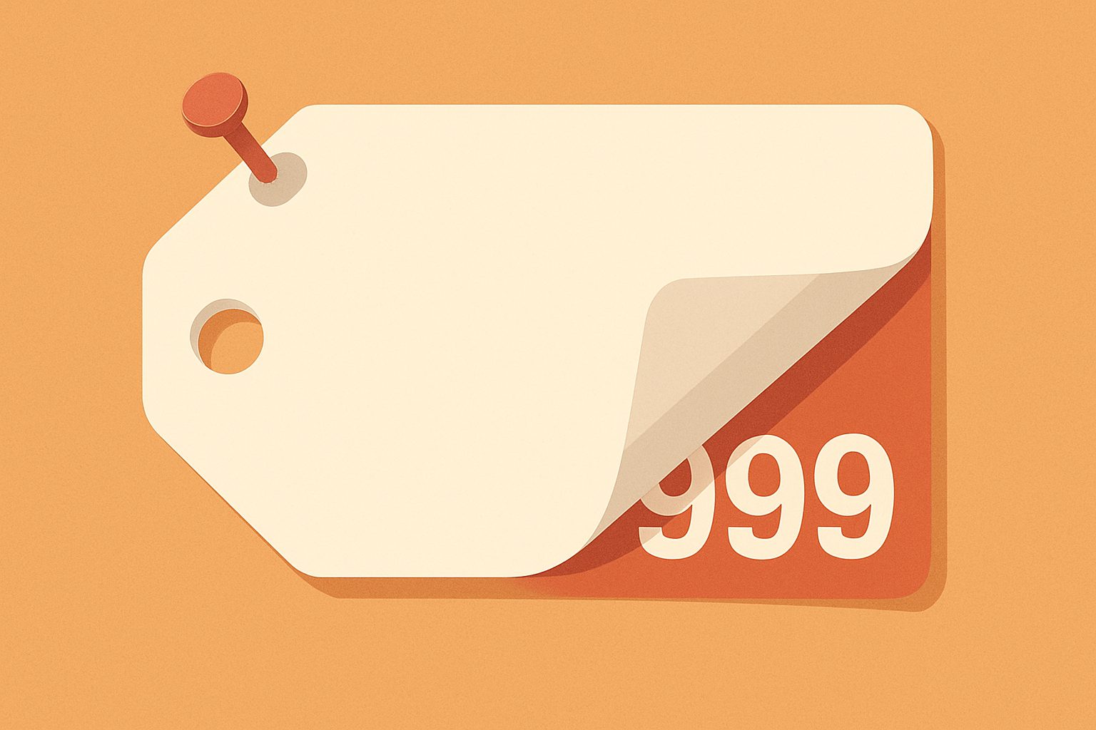 A price tag peeled back to reveal a higher renewal price underneath