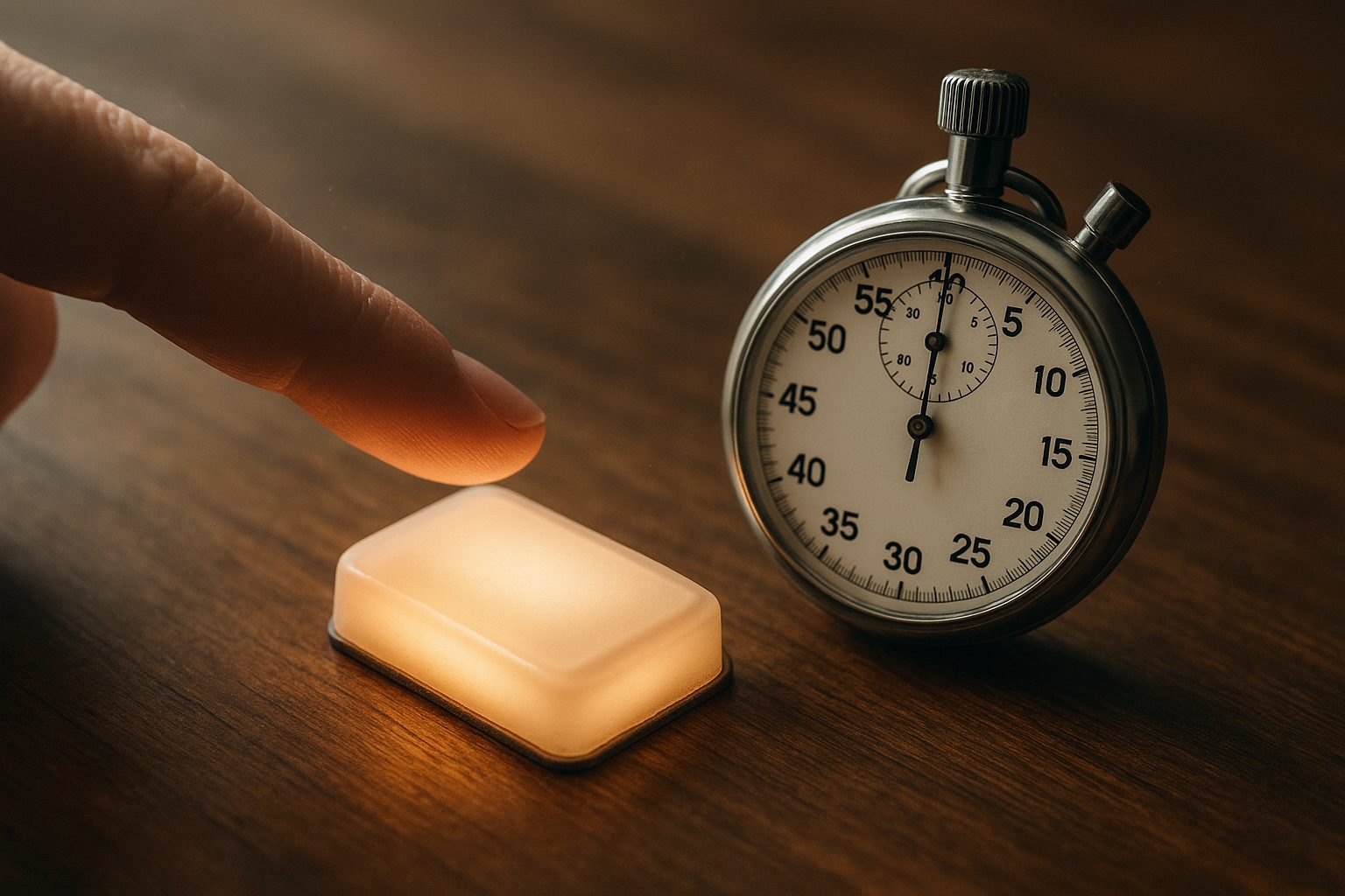 A glowing re-subscribe button next to a stopwatch showing two minutes